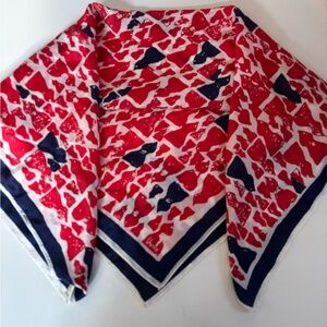 Usna vintage silk scarf Red and Blue Patterned Scarf
